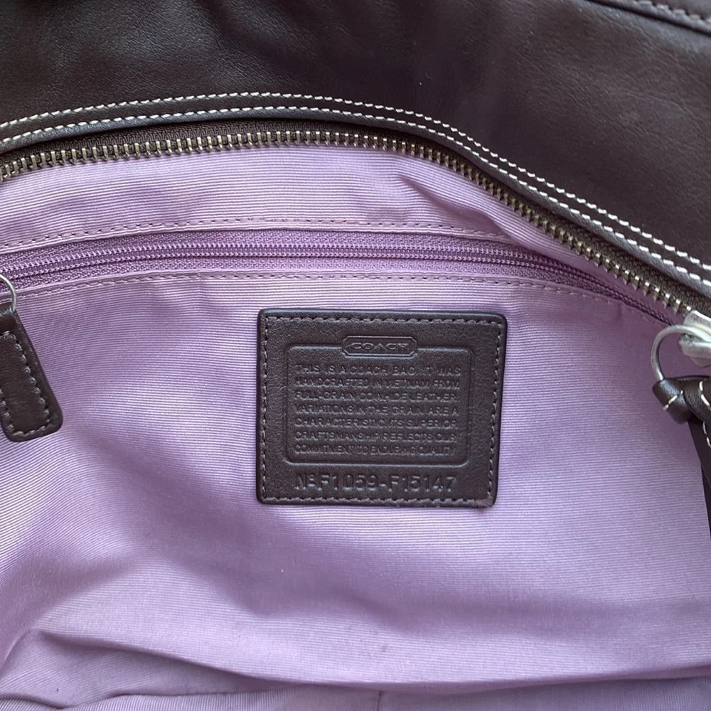 Coach Brown Leather Tote Hobo Bag
